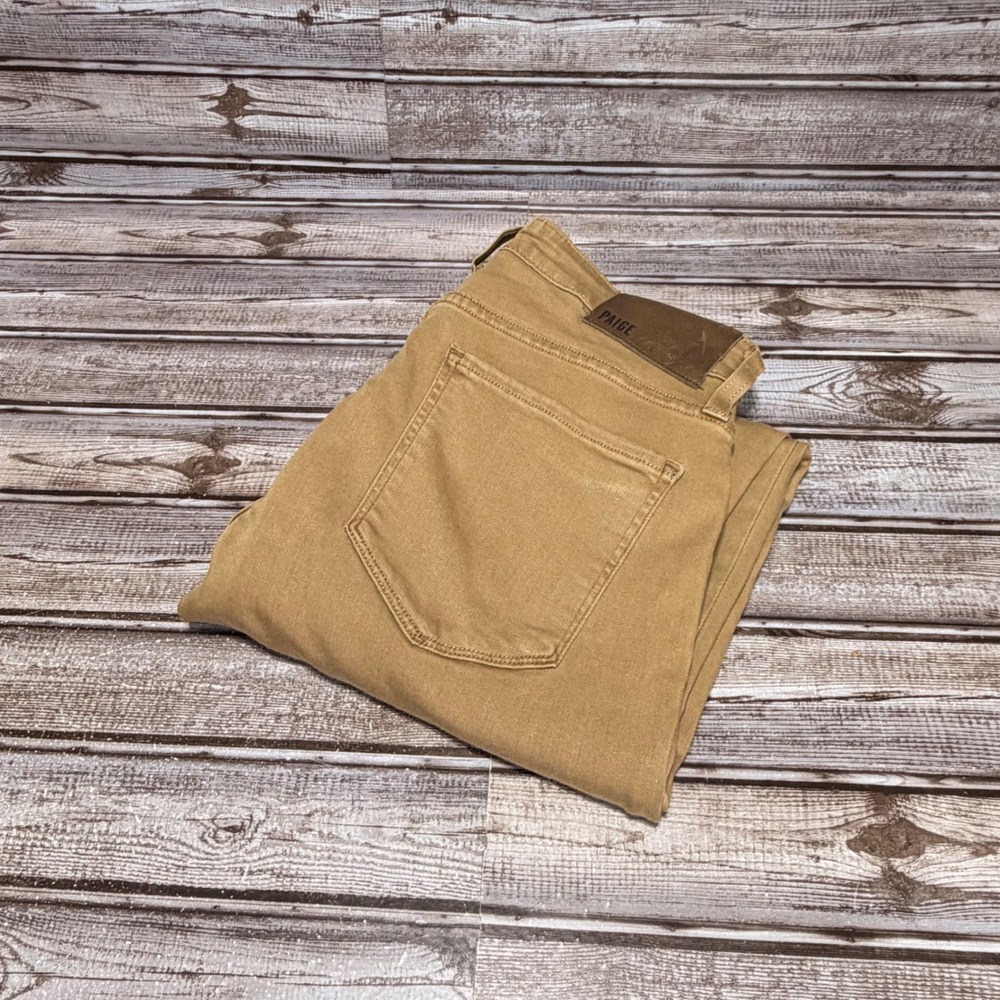 PAIGE Federal Slim Straight Jeans Mens 29x28 Brown Stretch Federal Fit Denim